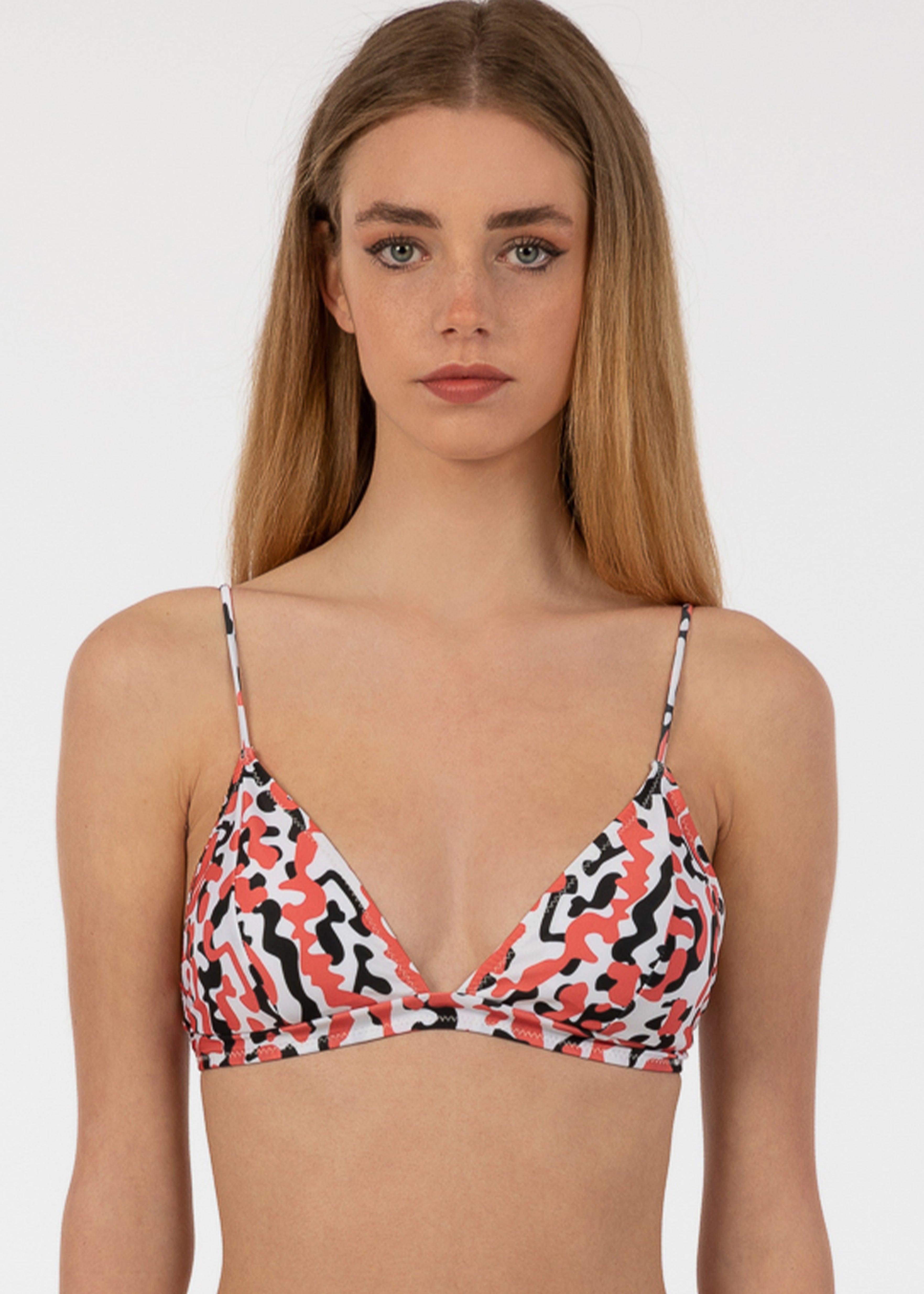 Alex Bikini Top - Zebra Anemone Solo